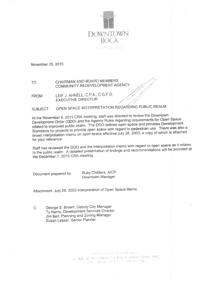 cra memo