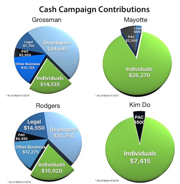 March 2018 election "developer backed" vs "resident backed" candidates