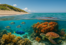 Red Reef Park: How Bureaucrats Buried America’s Best Snorkeling Reef in Sand Red Reef before destruction.