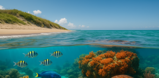 Red Reef Park: How Bureaucrats Buried America’s Best Snorkeling Reef in Sand Red Reef before destruction.